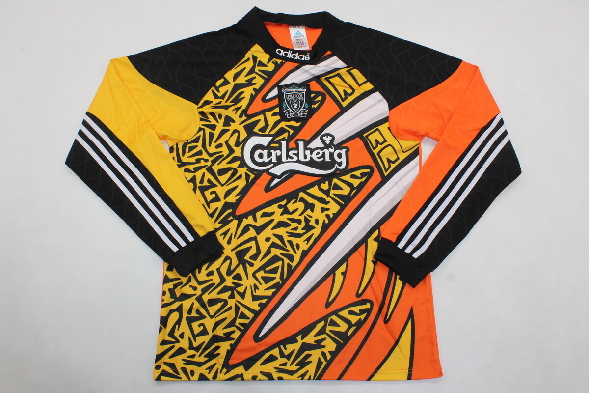 AAA Quality Liverpool 95/96 GK Yellow/Orange Long Soccer Jersey